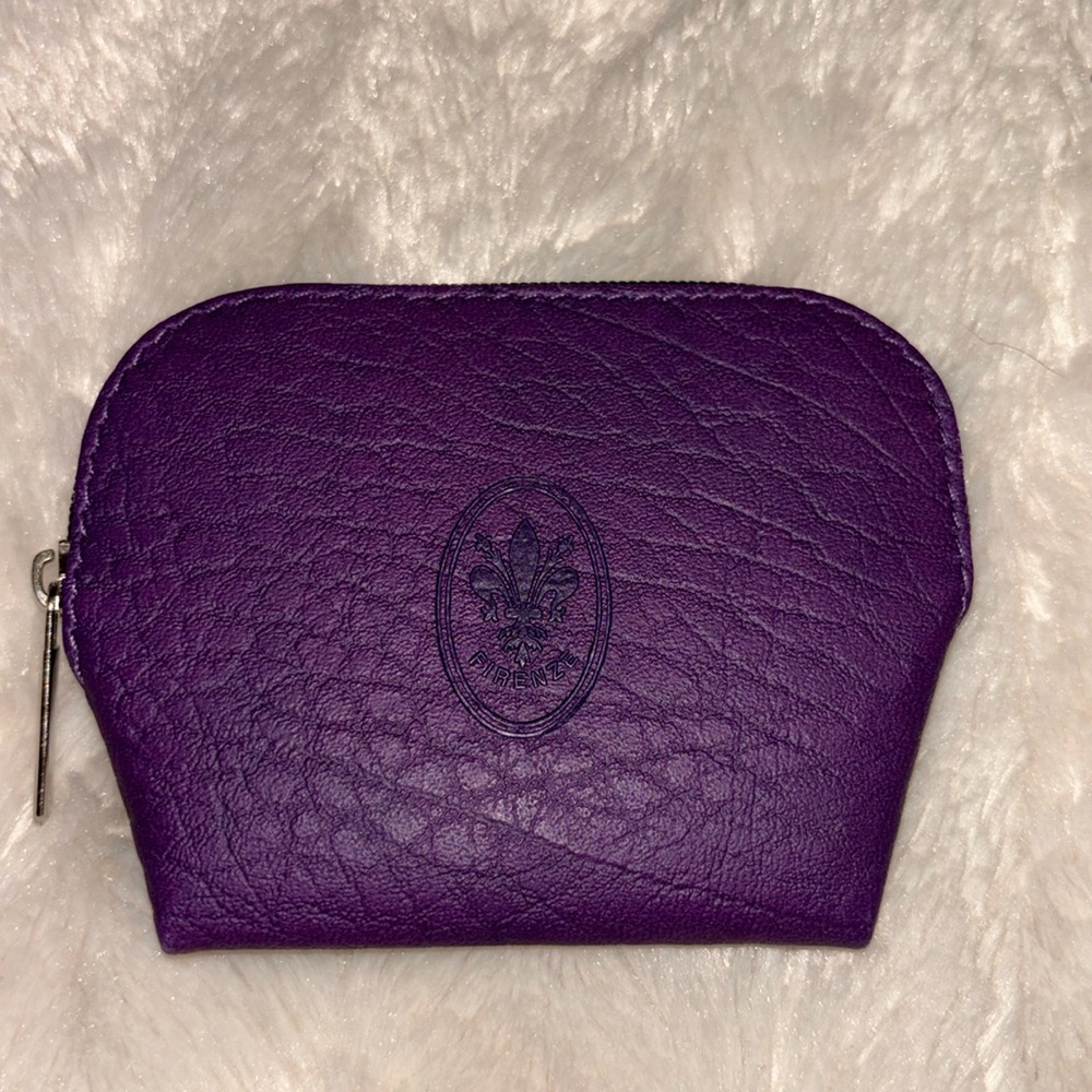 Purple Leather Zip Coin Purse | Florence, Italy (Firenze)